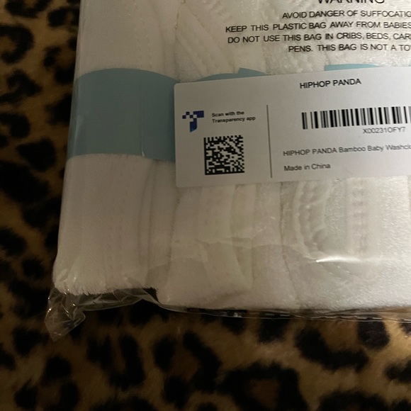 HIPHOP PANDA BAMBOO NWOT 2 LAYER WHITE SOFT BABY WASHCLOTHS - Picture 10 of 14